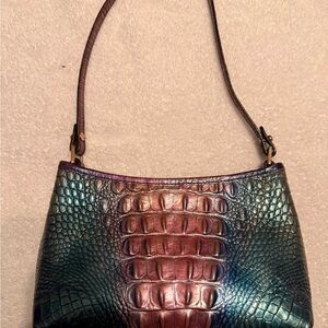 Brahmin Anytime Mini Shoulder Bag Multicolor Croc Leather (Well Loved)